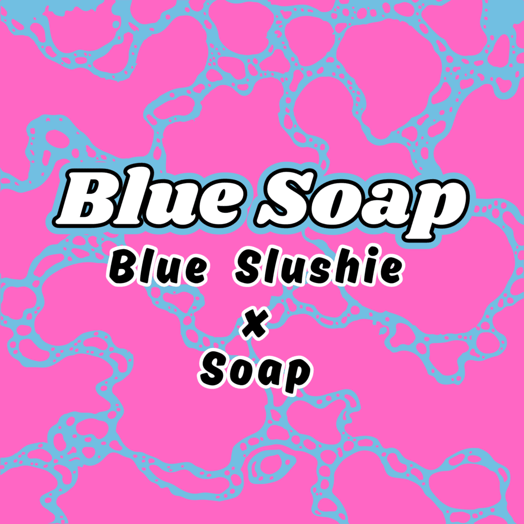 blue soap art